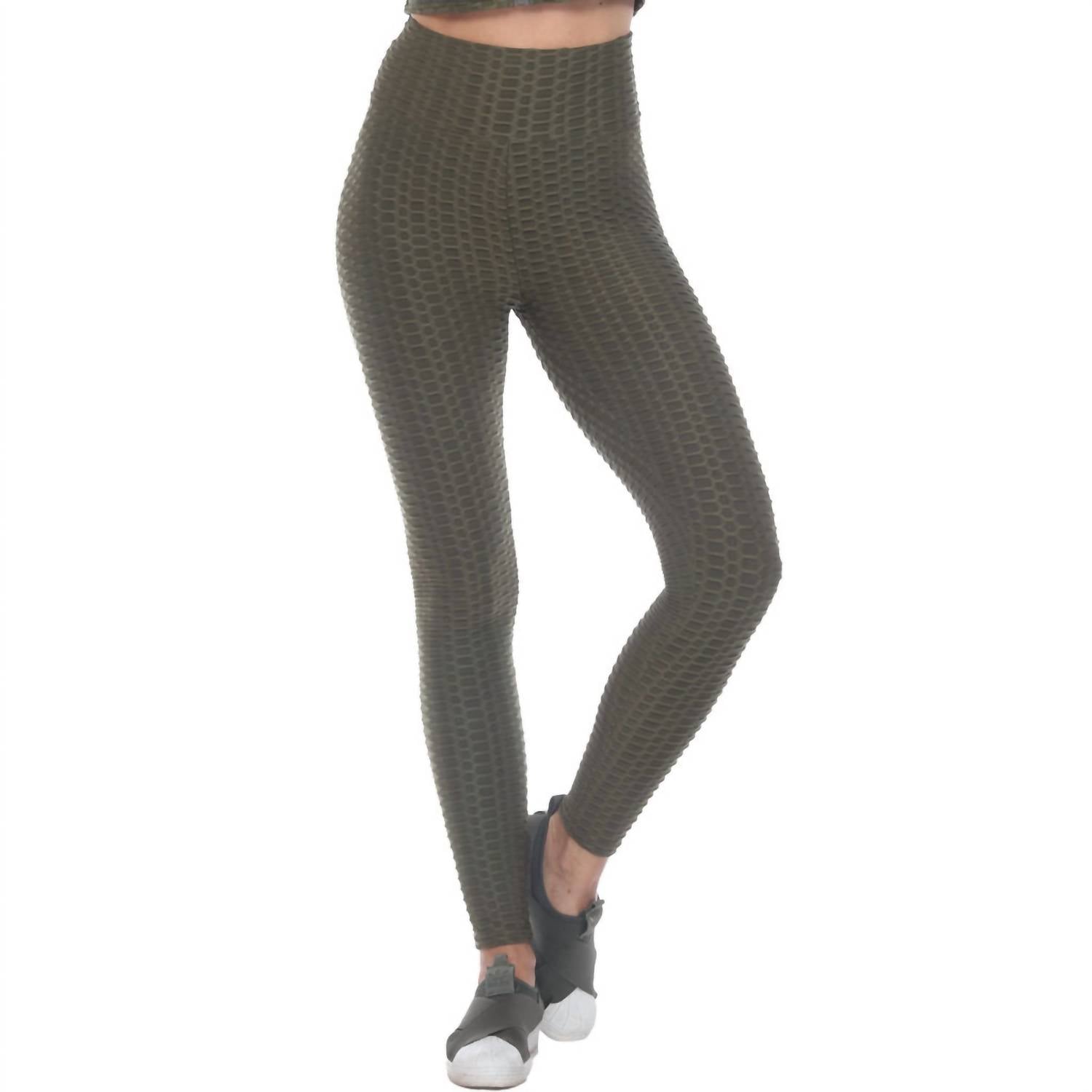 GOLDHAUS Tiktok Butt Lifting And Defining Leggings in olive - women's pants
