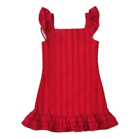 little Olin Girls Ruffle Dress in red - kids' dress - view 5