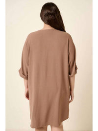 Mittoshop - Airflow Dolman Sleeve Shift Mini Dress