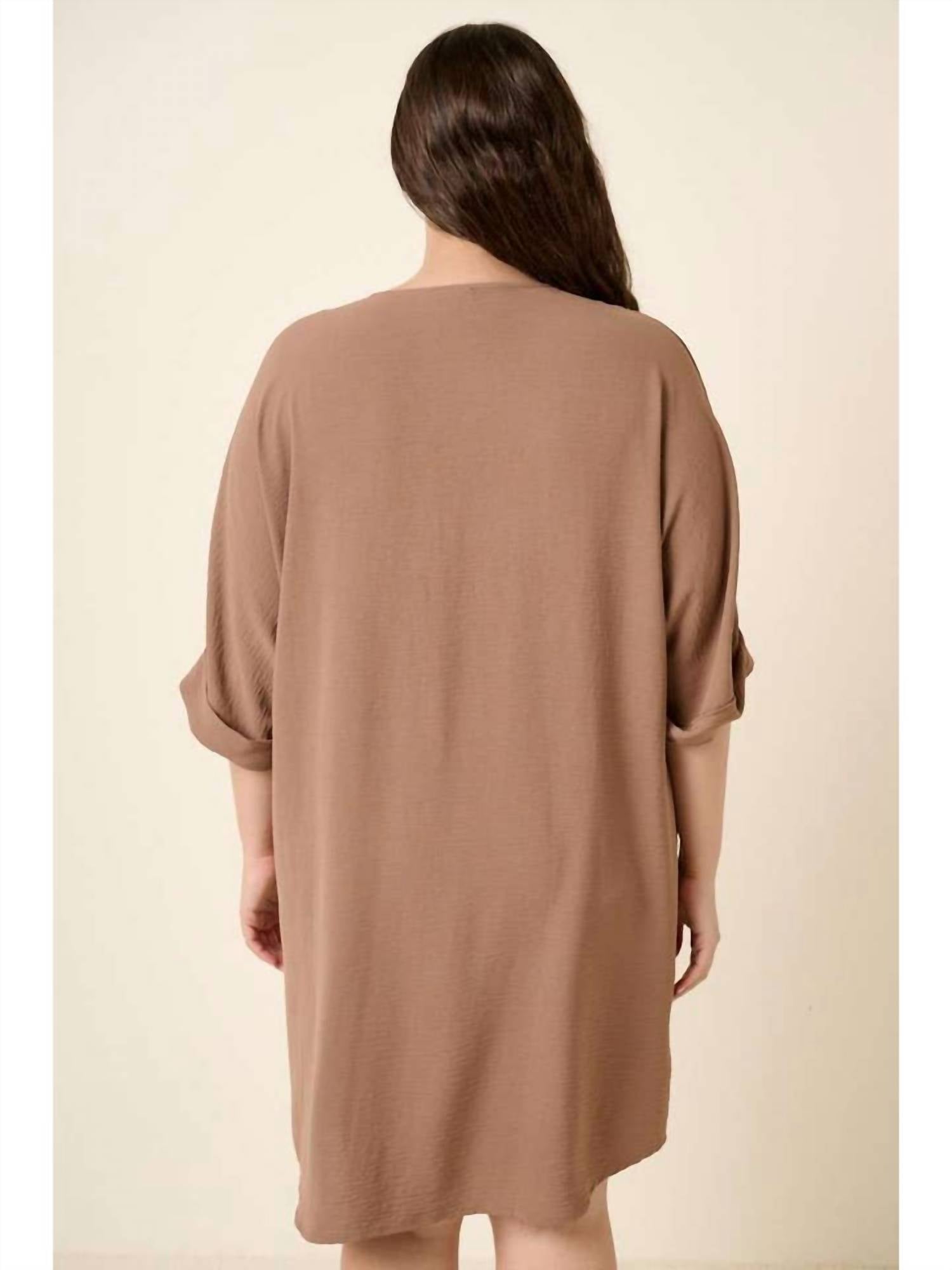 Mittoshop - Airflow Dolman Sleeve Shift Mini Dress