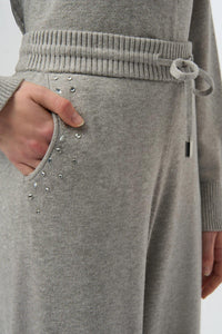 Joseph Ribkoff - Embellished Pull On Wide Leg Pants