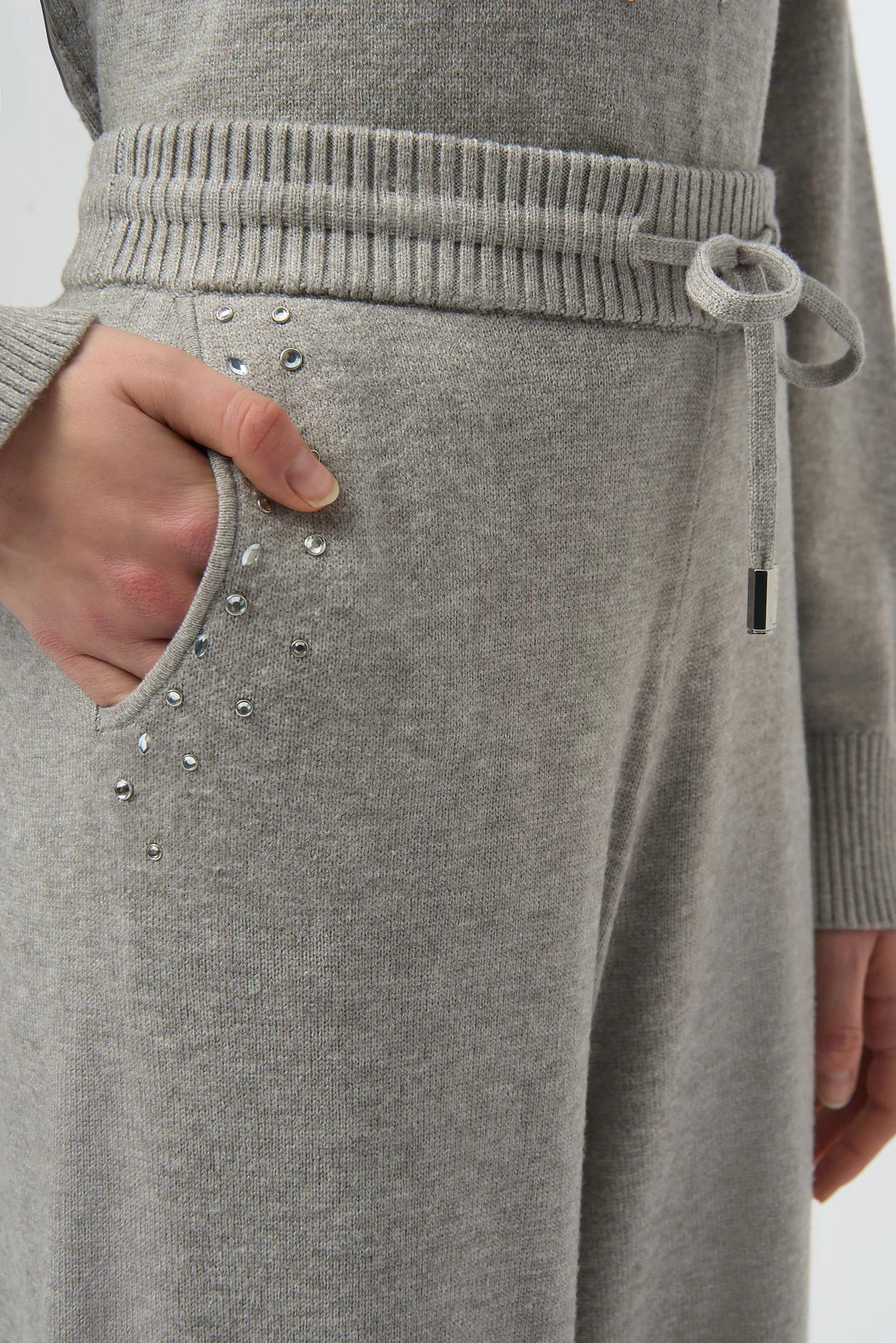 Joseph Ribkoff - Embellished Pull On Wide Leg Pants