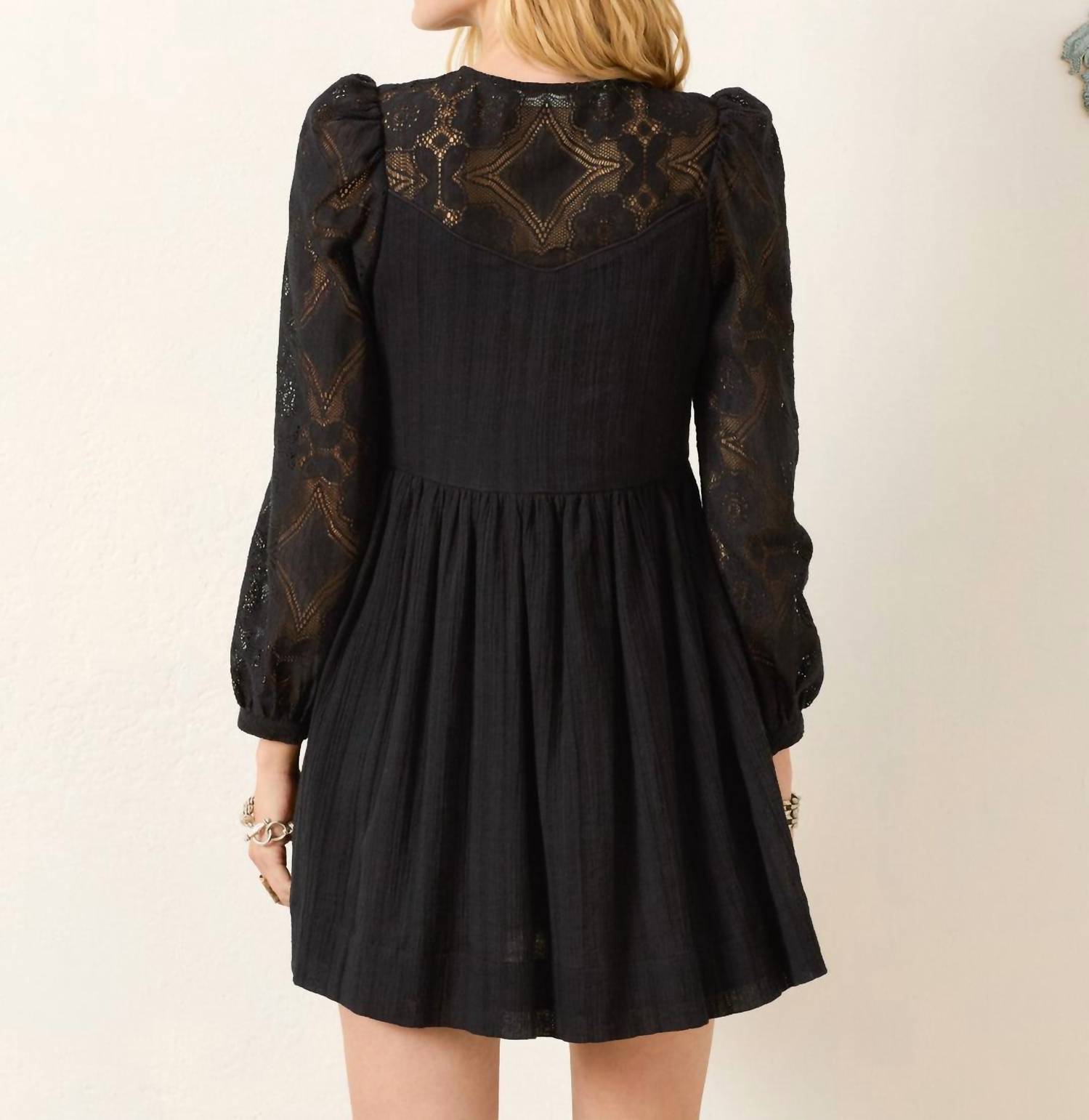 ALIX OF BOHEMIA Winslow Lace Dress in shadow - women's dress - alternate view