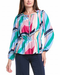 Tahari - Multicolor Pleated Top