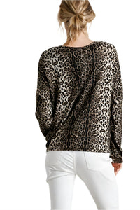 Umgee - Tie Front Leopard Top