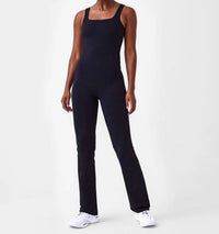 Spanx Spanxshape™ Booty Boost® Flare Jumpsuit in very black - women's pants