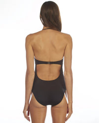 Kenneth Cole - Laser Cut Above Bandeau Once Piece Swimsuit