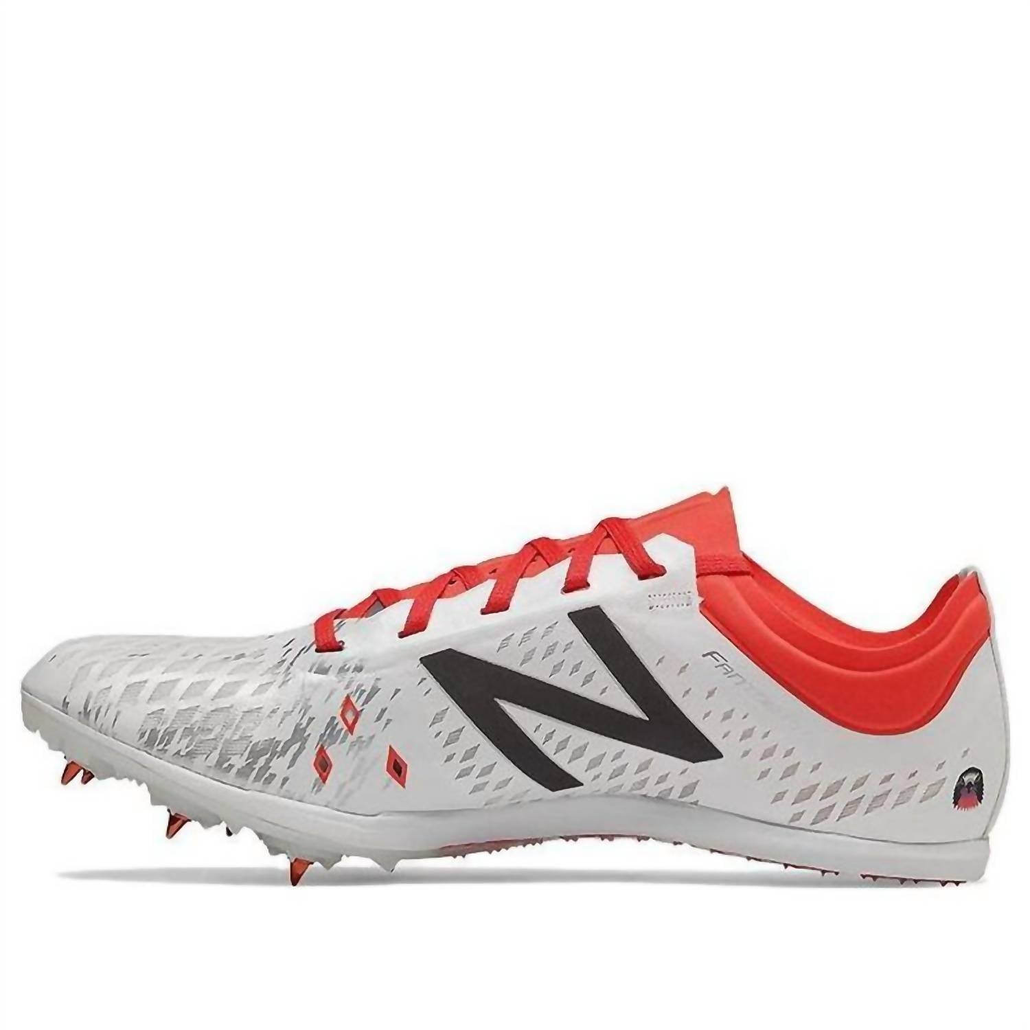 New Balance Women's Md800 V5 Track Spikes Shoes in white pink black - women's shoe