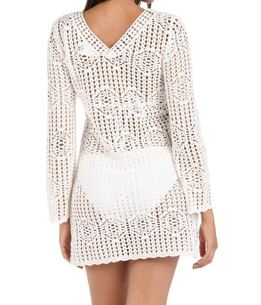 La Blanca - Waverly Covers Crochet V-neck Tunic Cover Up