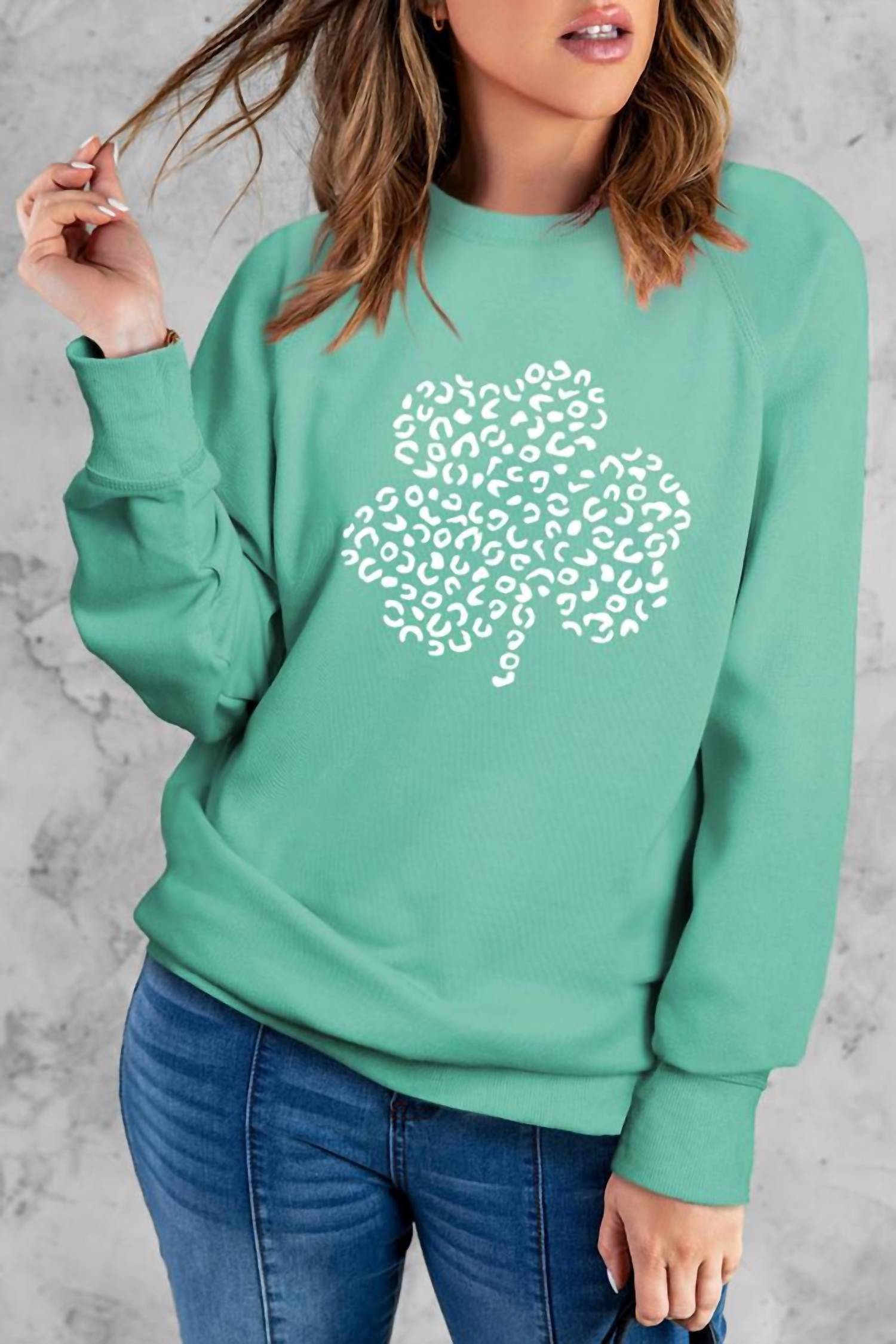 Shiying Fashion - Print Long Sleeve Sweatshirt