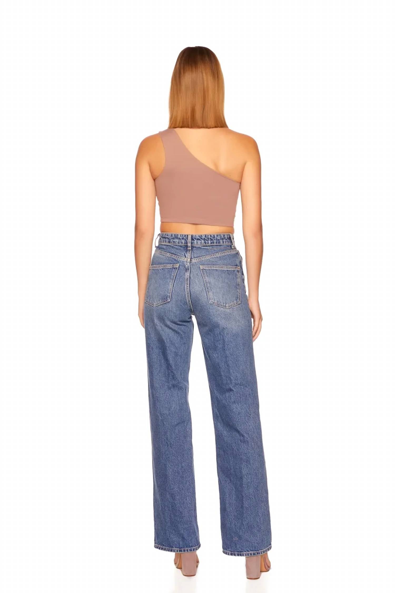 Susana Monaco - Essential One Shoulder Crop Top