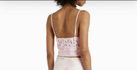 LoveShackFancy Mizu Crop Top And Geanie Skirt Set in pink - women's sleepwear - detail view