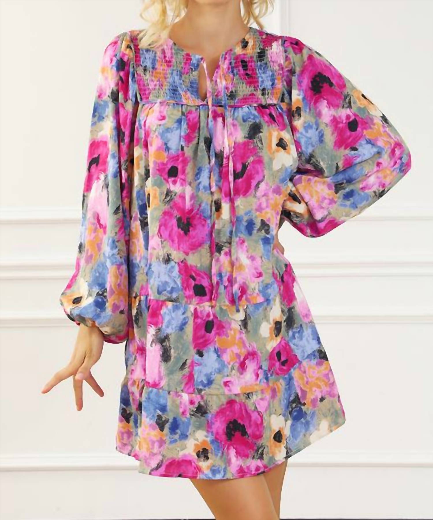 Entro - Orchid Floral Dress