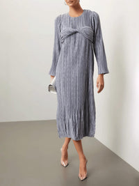 Marina Moscone - Twist Front Midi Dress