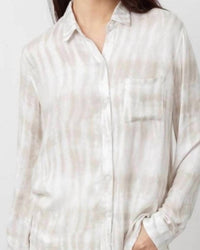 Rails Long Sleeve Button Down Shirt in ivory cream tide - women's shirt