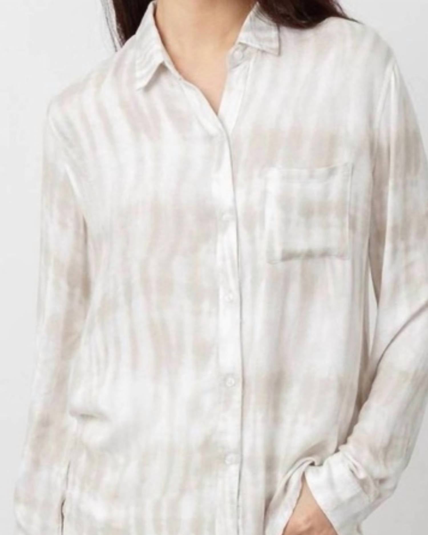 Rails Long Sleeve Button Down Shirt in ivory cream tide - women's shirt