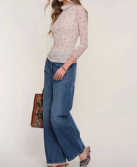 Heartloom - Gia Mesh Turtleneck Top