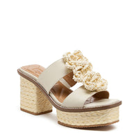 Kelsi Dagger - Women's Grandy Raffia Flower Platform Sandals