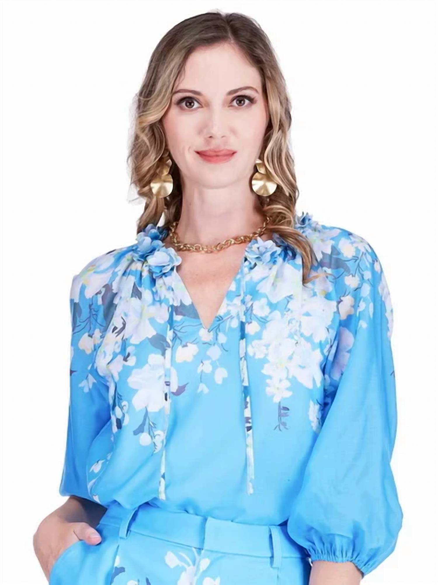 Jade - Women's Dimensional Flower Top