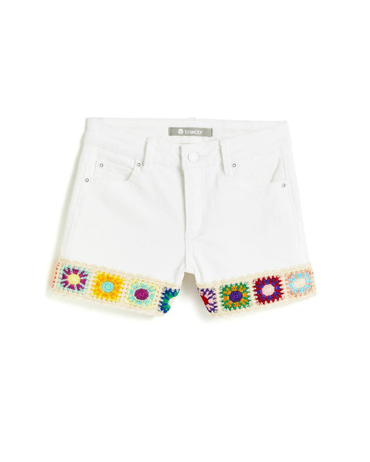 Tractr - Girls' Brittany Short With Crochet Hem