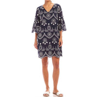 Karen Kane - Flare Sleeve Embroidered Mini Dress