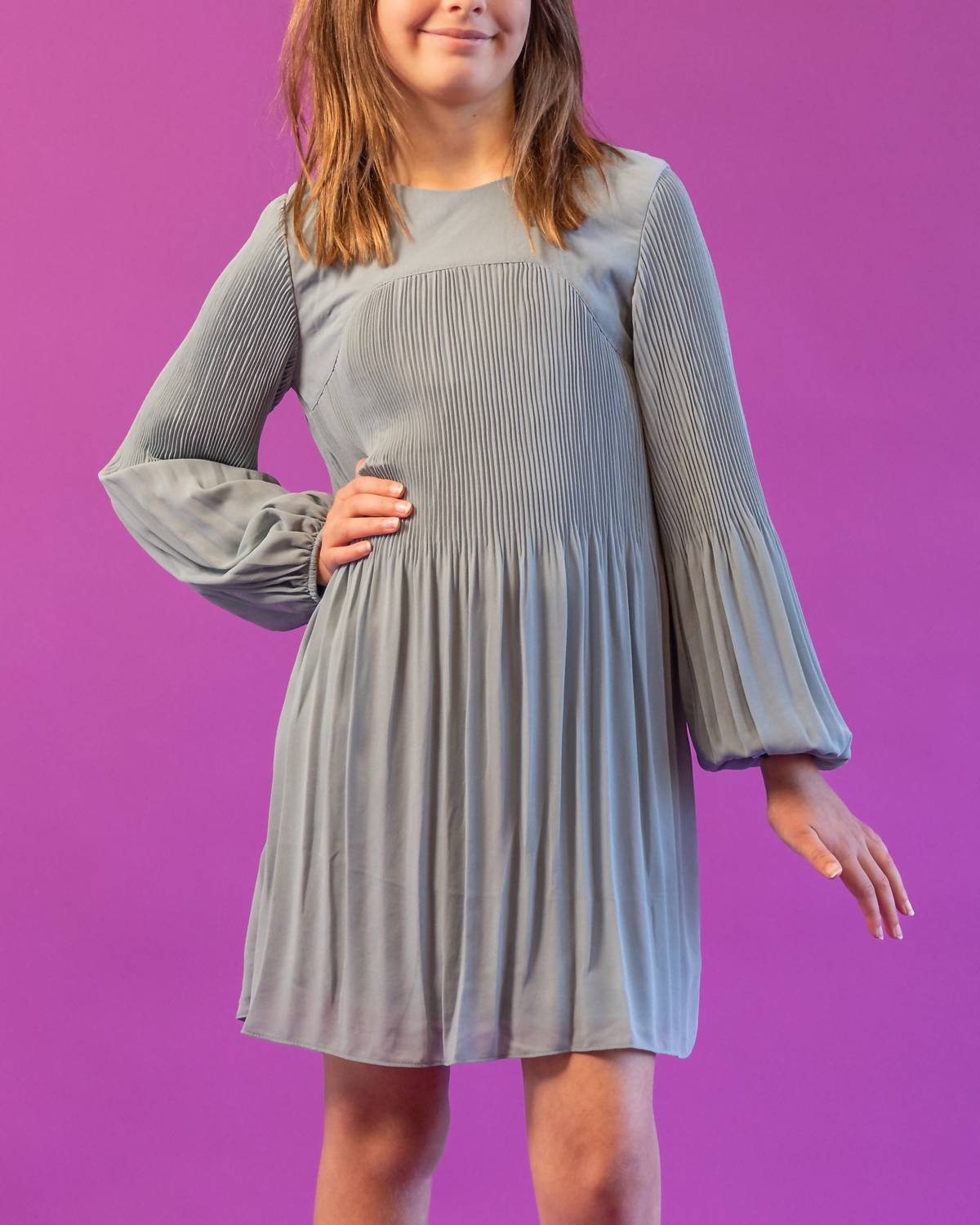 Mayoral - Girl's Pleated Chiffon Dress