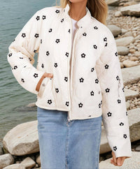 Lovelo - Tory Flower Accent Puff Jacket