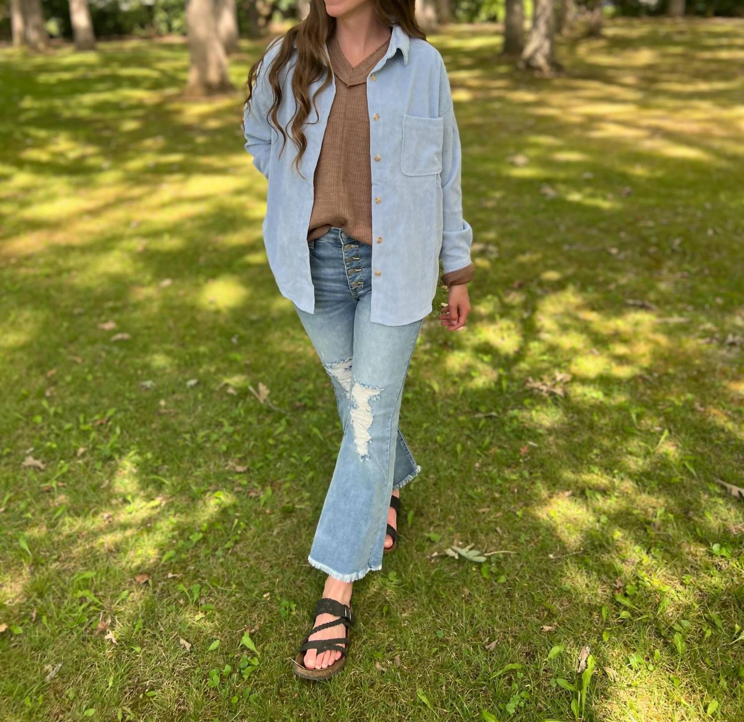Sneak Peek - Lets Go Out Kick Flare Denim Jeans