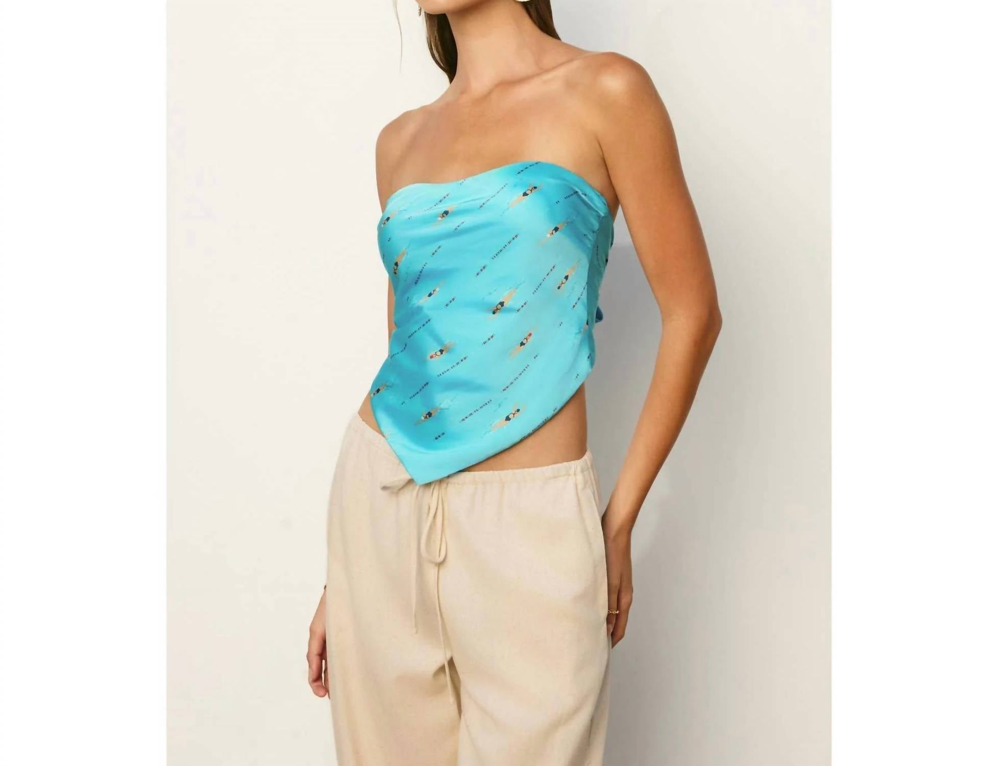 Dress Forum - Azure Escape Strapless Handkerchief Top