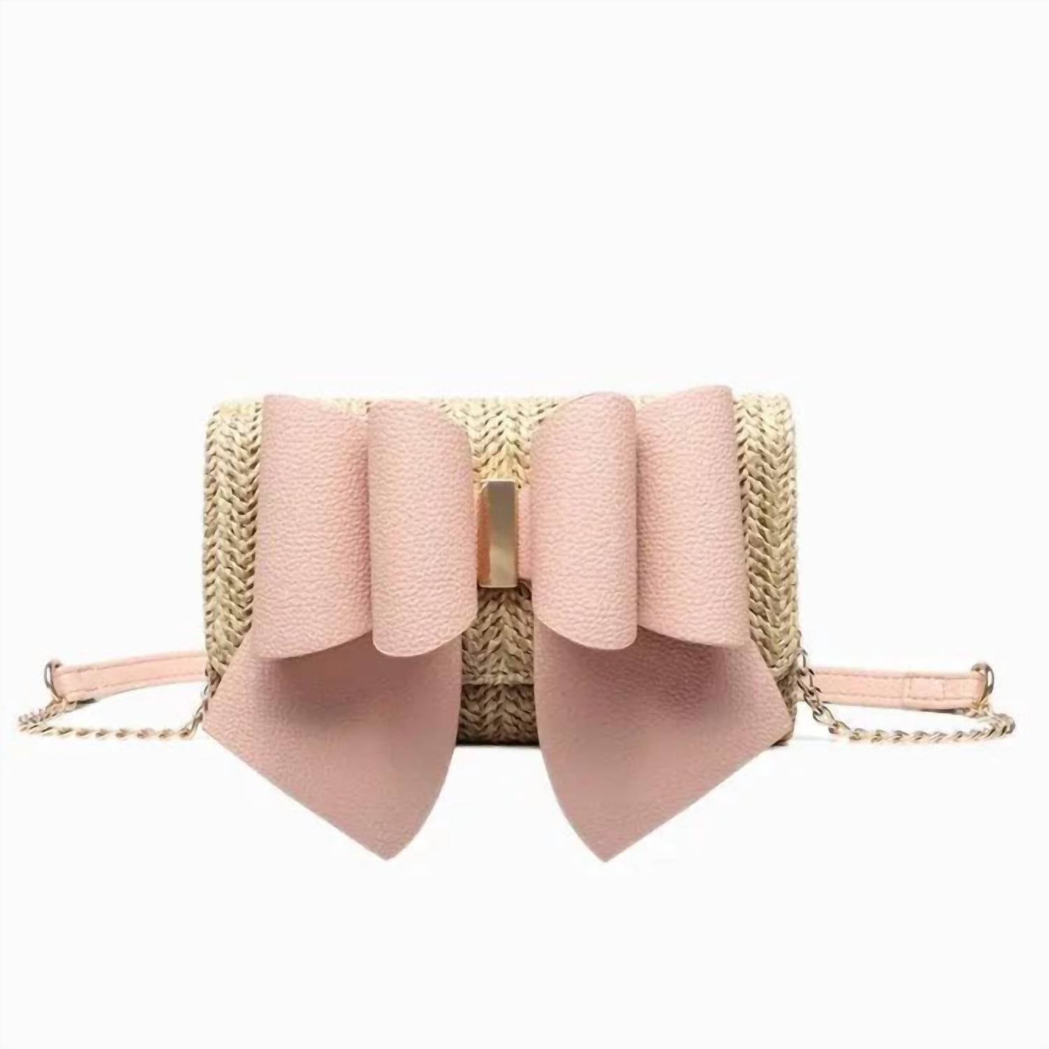 Like Dreams - Women's Bonnie Straw Wallet Bowtie Crossbody Bag