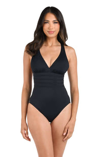 La Blanca - Women's Island Goddess Multi-strap Cross Back One Piece