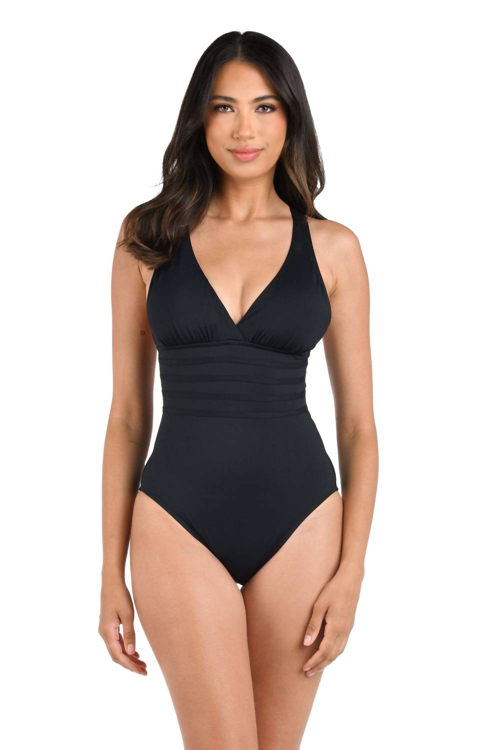 La Blanca - Women's Island Goddess Multi-strap Cross Back One Piece