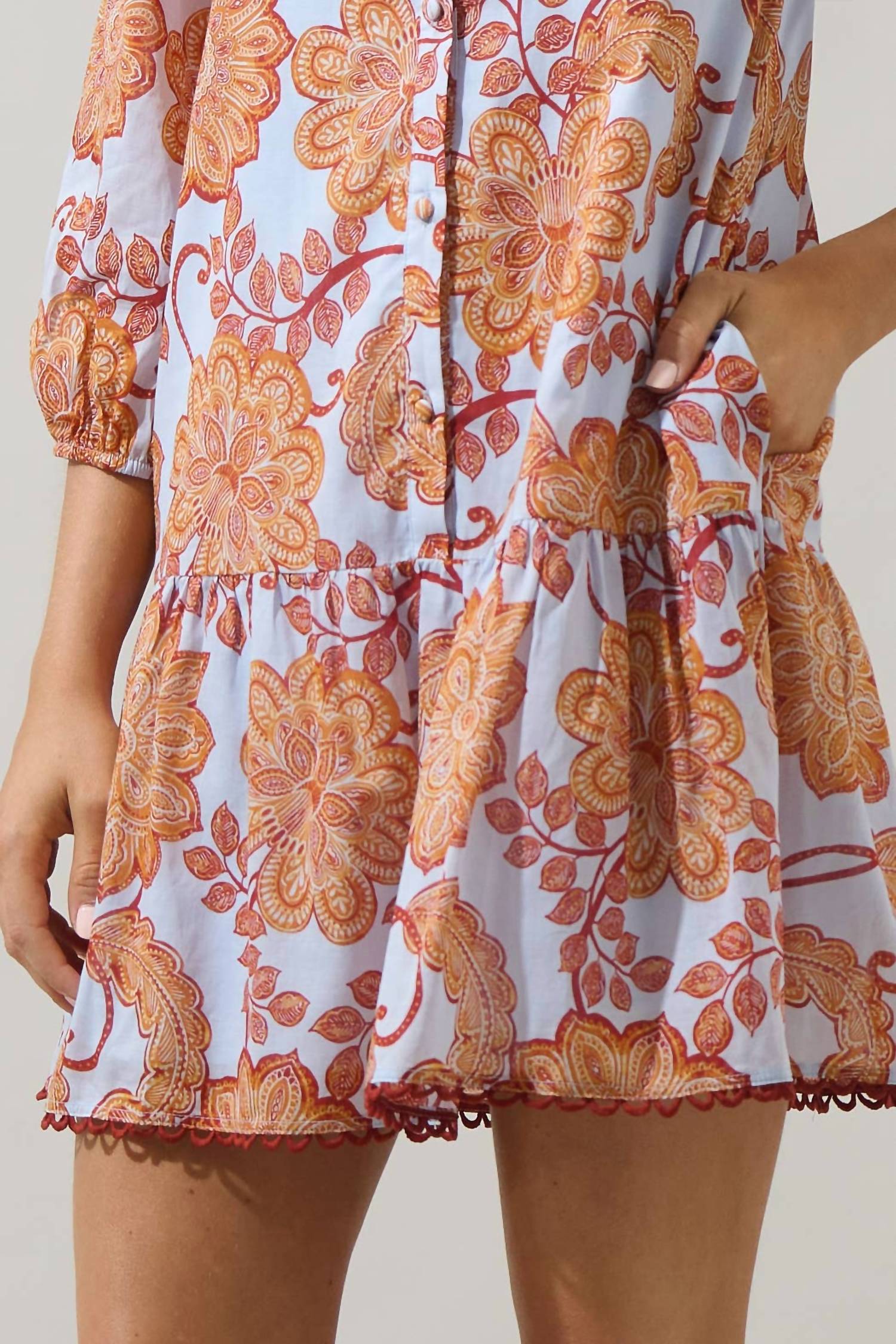 Sugarlips - Yamila Floral Ruffle Mini Dress