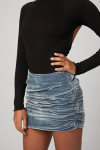 VELVET MINI SKIRT