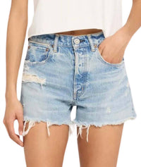 Moussy Ridgemere Shorts in blue - women's shorts