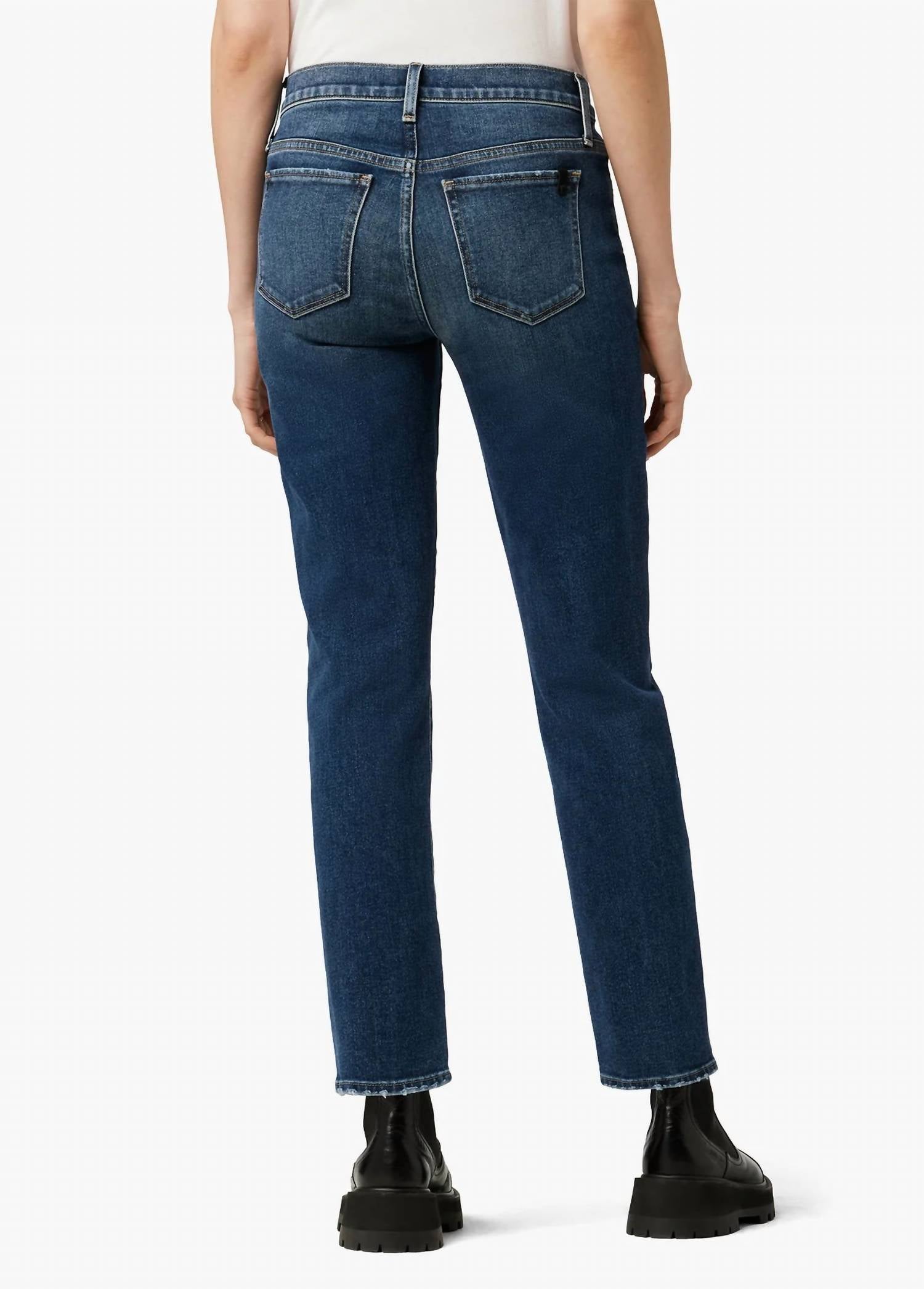 Joe's Jeans Lara Mid Rise Cigarette Ankle Jeans in blue - women's jeans - alternate view