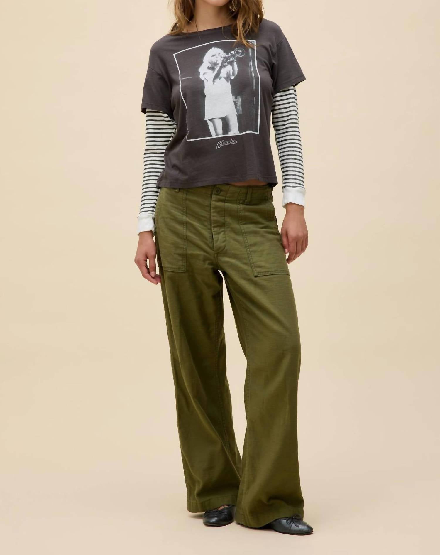 Daydreamer - Blondie Debbie Trumpet Photo Long Sleeve T Shirt