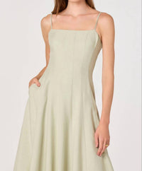 Astr - Women's Trisha Square Neck Midi Dress