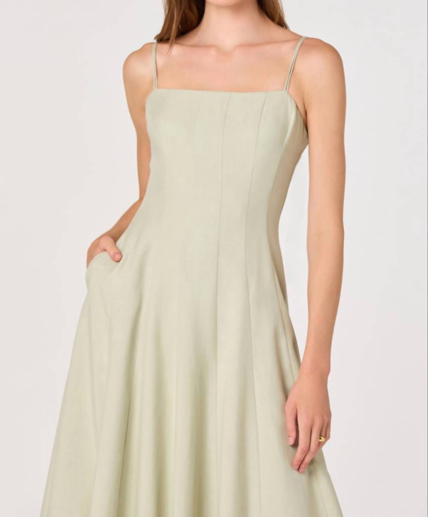 Astr - Women's Trisha Square Neck Midi Dress
