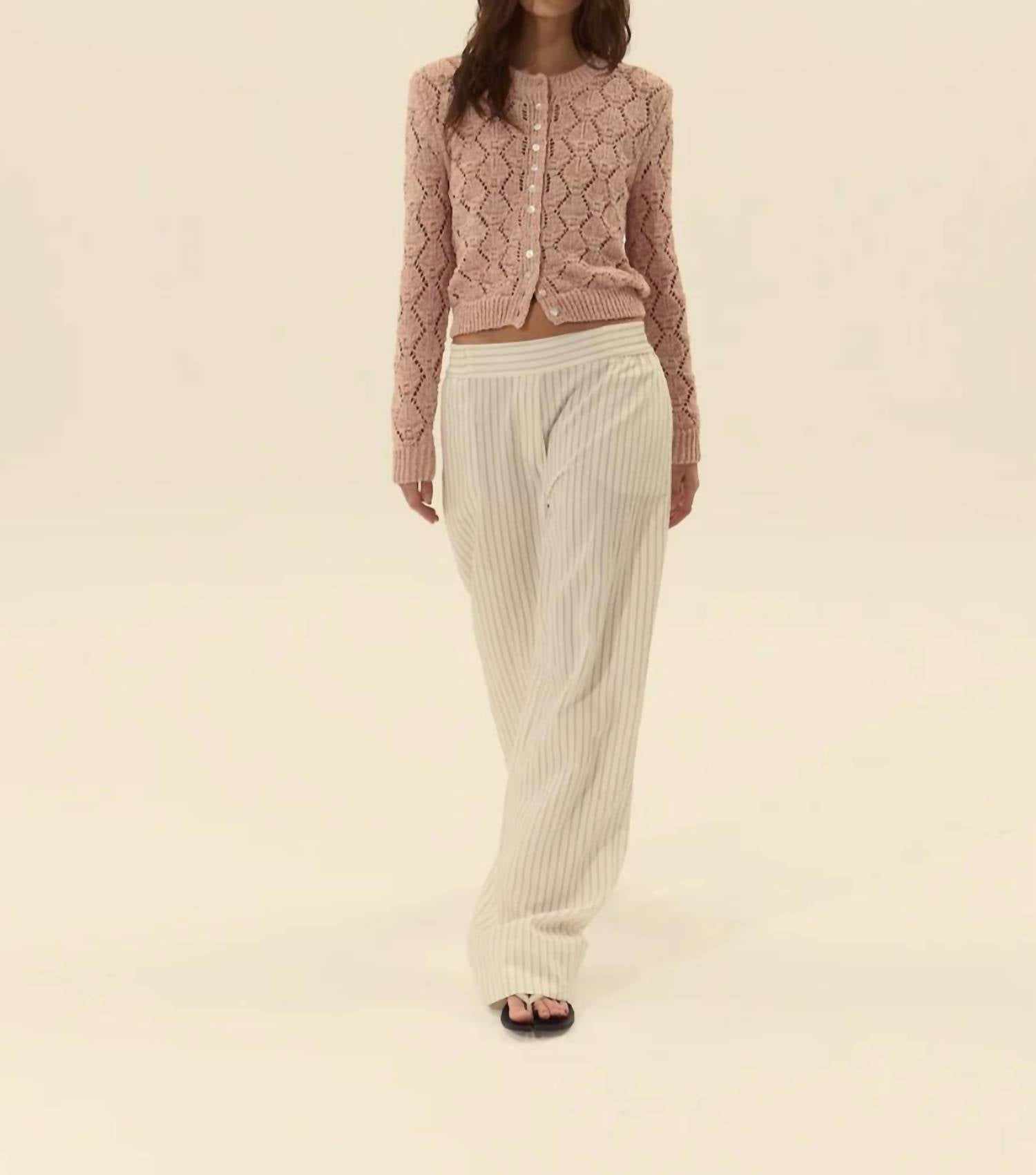 DELUC Cerdena Cardigan in pink - women's cardigan