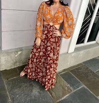 Flying Tomato - Allison Printed Woven Maxi Dress