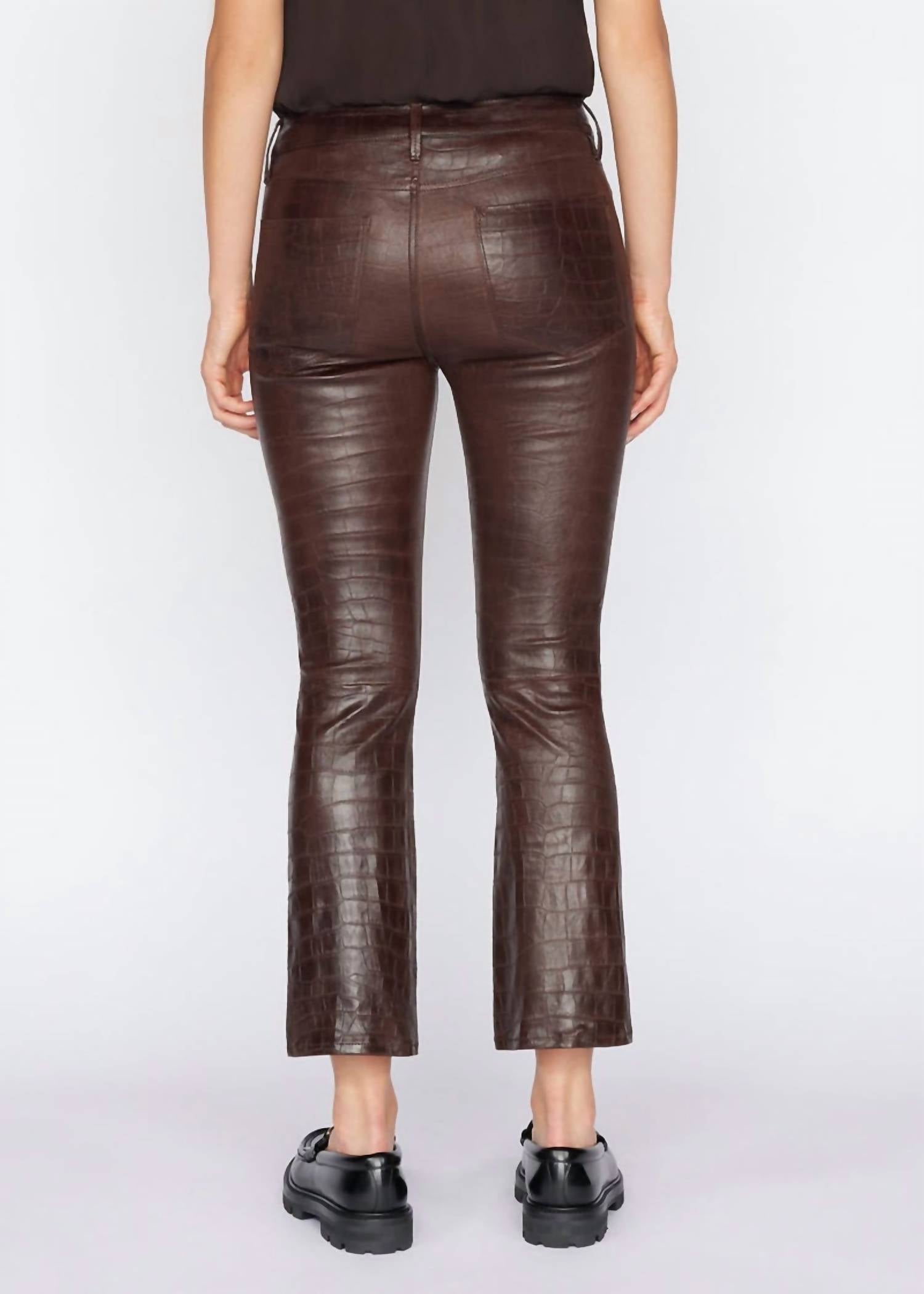 Frame - Women's Leather Le Crop Mini Boot Pants