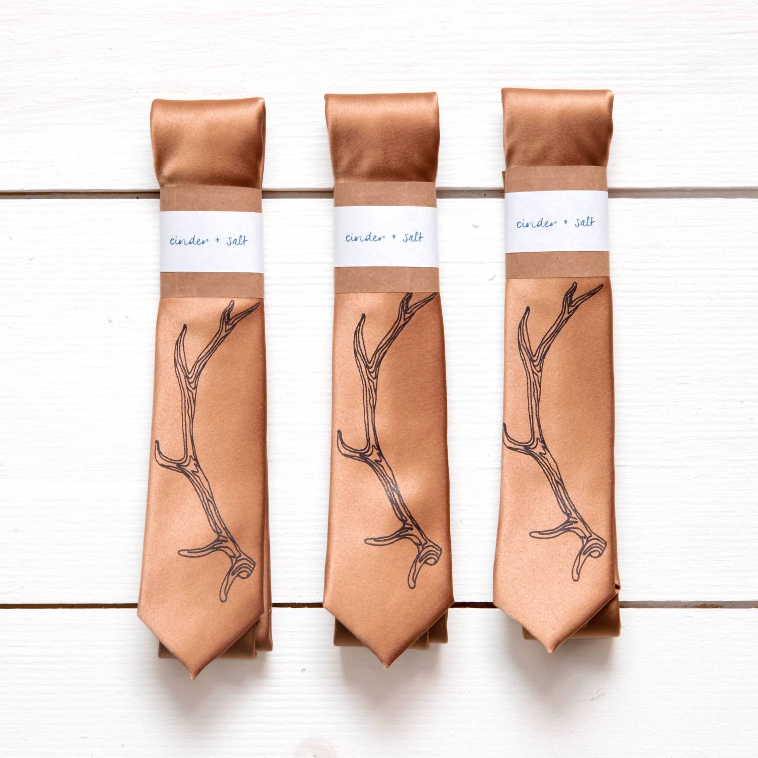 Cinder + Salt - Antler Skinny Tie