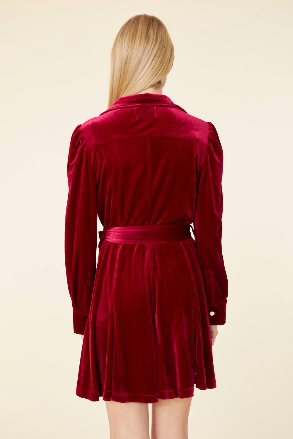 Dolce Cabo - VELVET BELTED DRESS