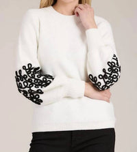 Tyler Boe - Soutache Trim Sleeve Sweater