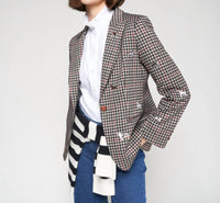 Vilagallo - Heather Plaid Jacket With Embroidery