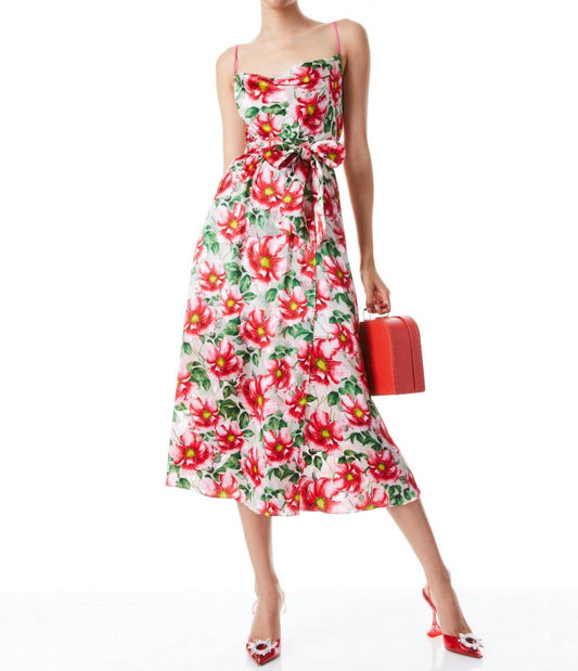 Alice + Olivia - Samantha Cowl Midi Dress