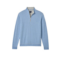 JOHNNIE-O Hanks Quarter Zip Top in lapis - men's sweater - alternate view