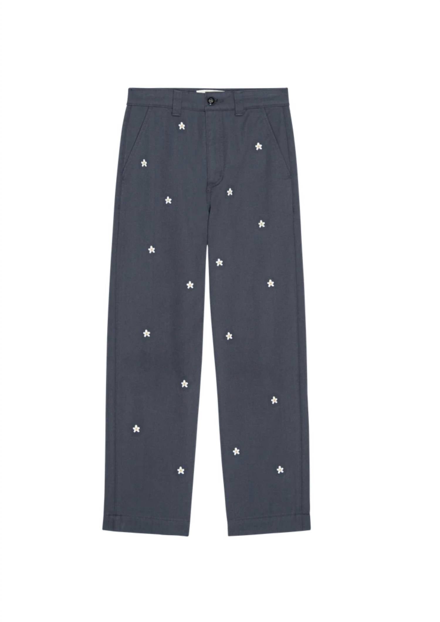 The Great. - Garage Daisy Embroidery Trouser Pants
