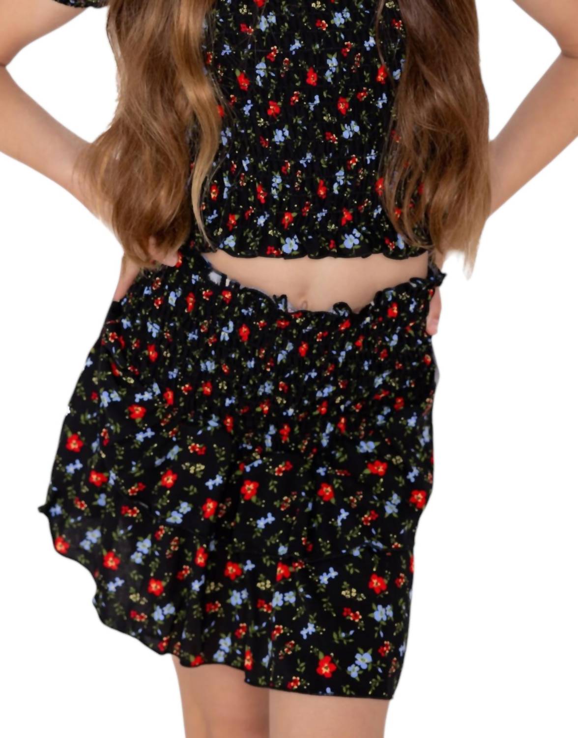 Cheryl Creations - Smocked Floral Skirt